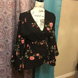 Miley and Molly wrap blouse